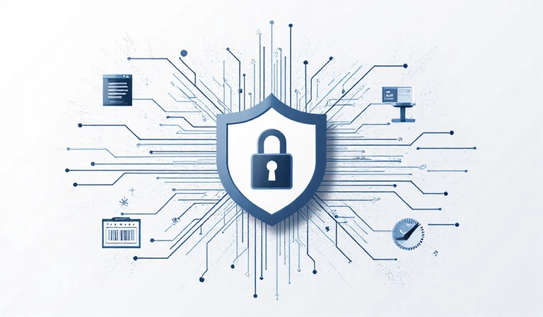 Ilustrace digitální bezpečnosti a ochrany dat